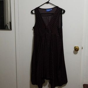 V Neck Patterned Dress